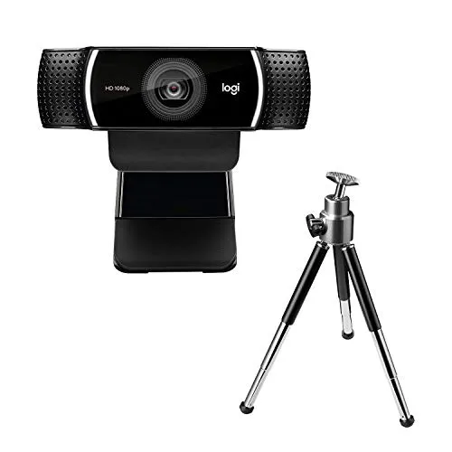 [App] Webcam Full Hd Logitech C922 Pro Stream Com Microfone Para Gravaes Em Video 1080p E Trip Incluso, Compatvel Com Logitech Capture